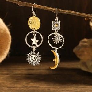 Boho Hippie Vibes Celestial Drop Earrings